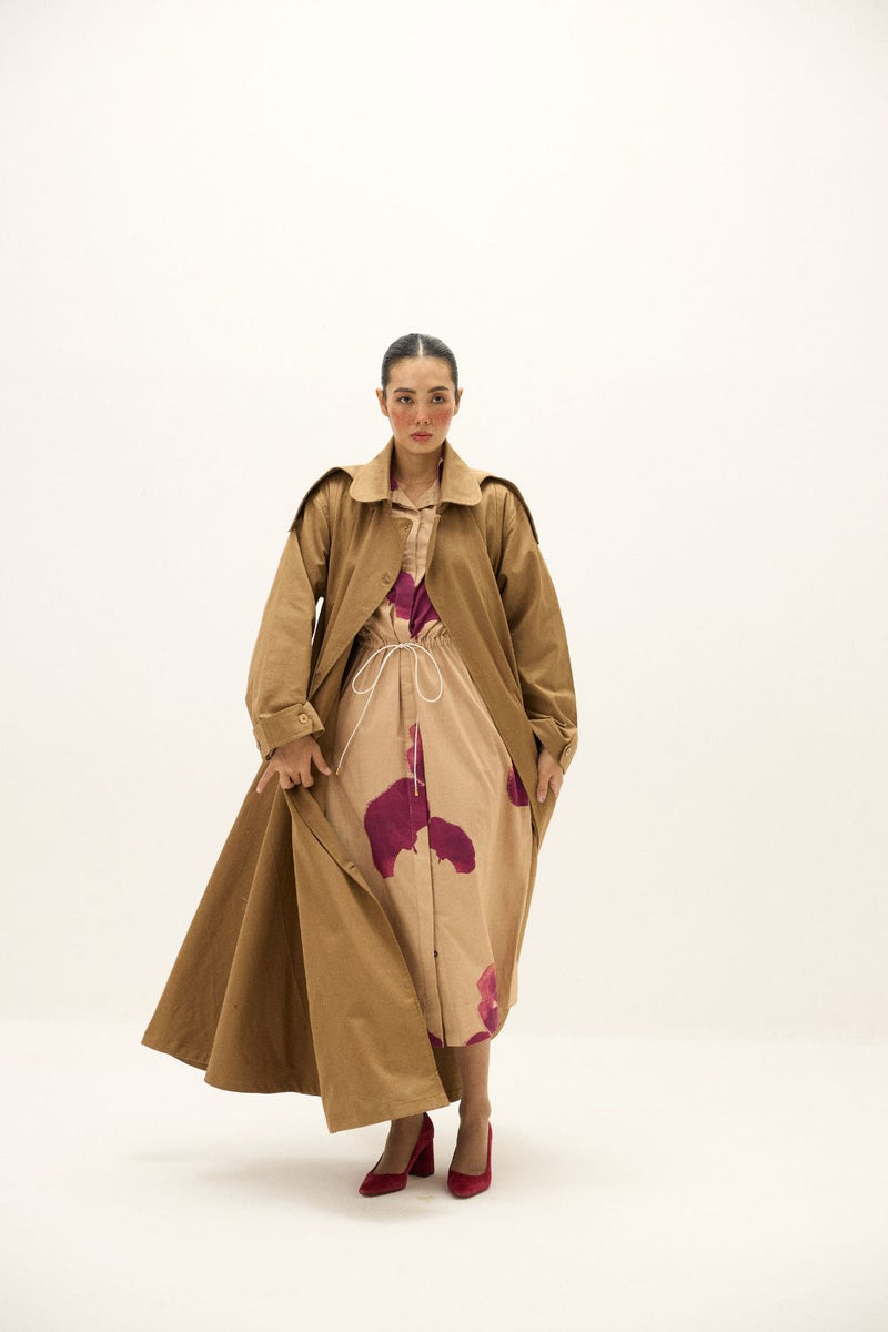 Heartstone Coat twill by Khara Kapas in brown for women Worldwide