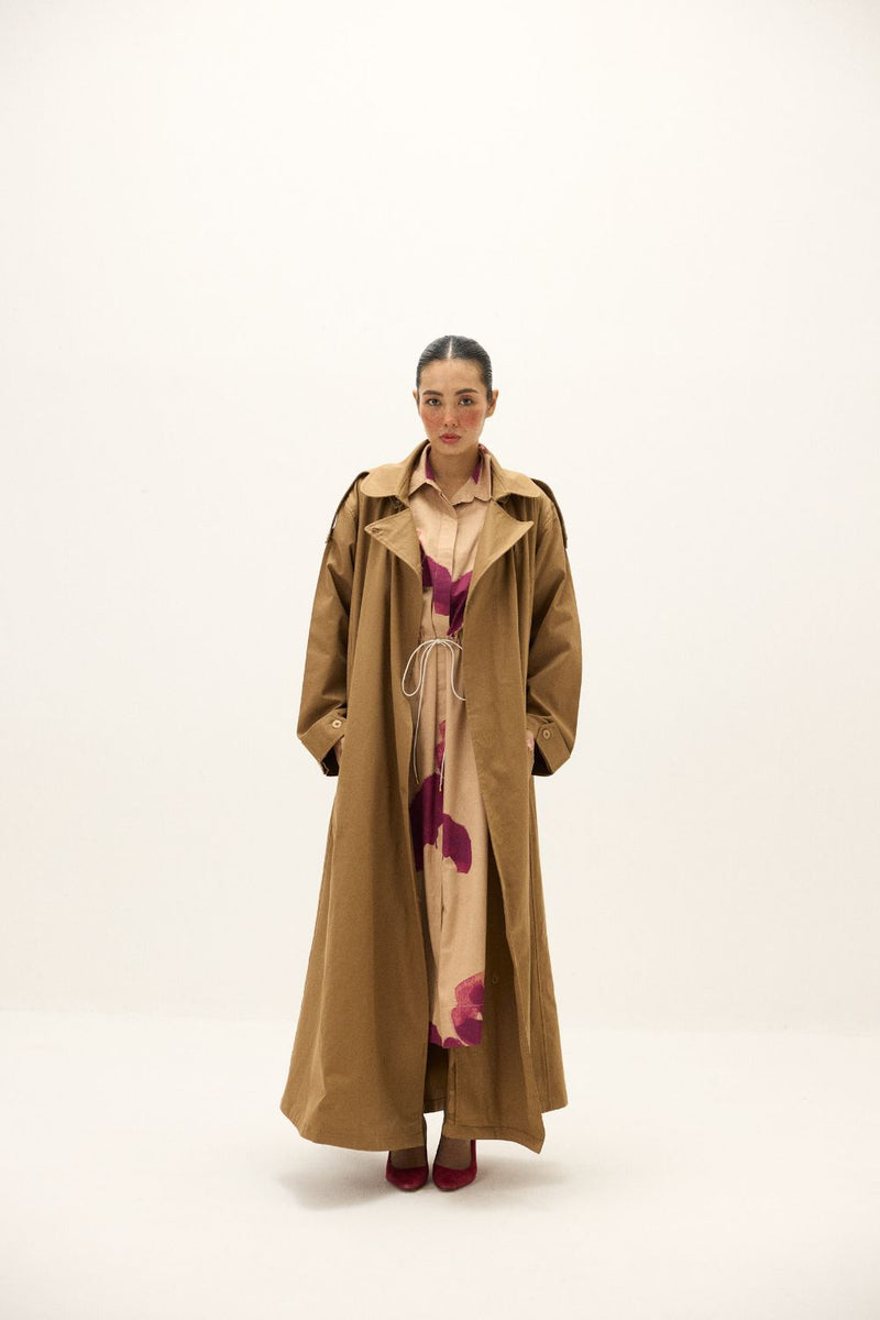 Heartstone Coat twill by Khara Kapas in brown for women Worldwide