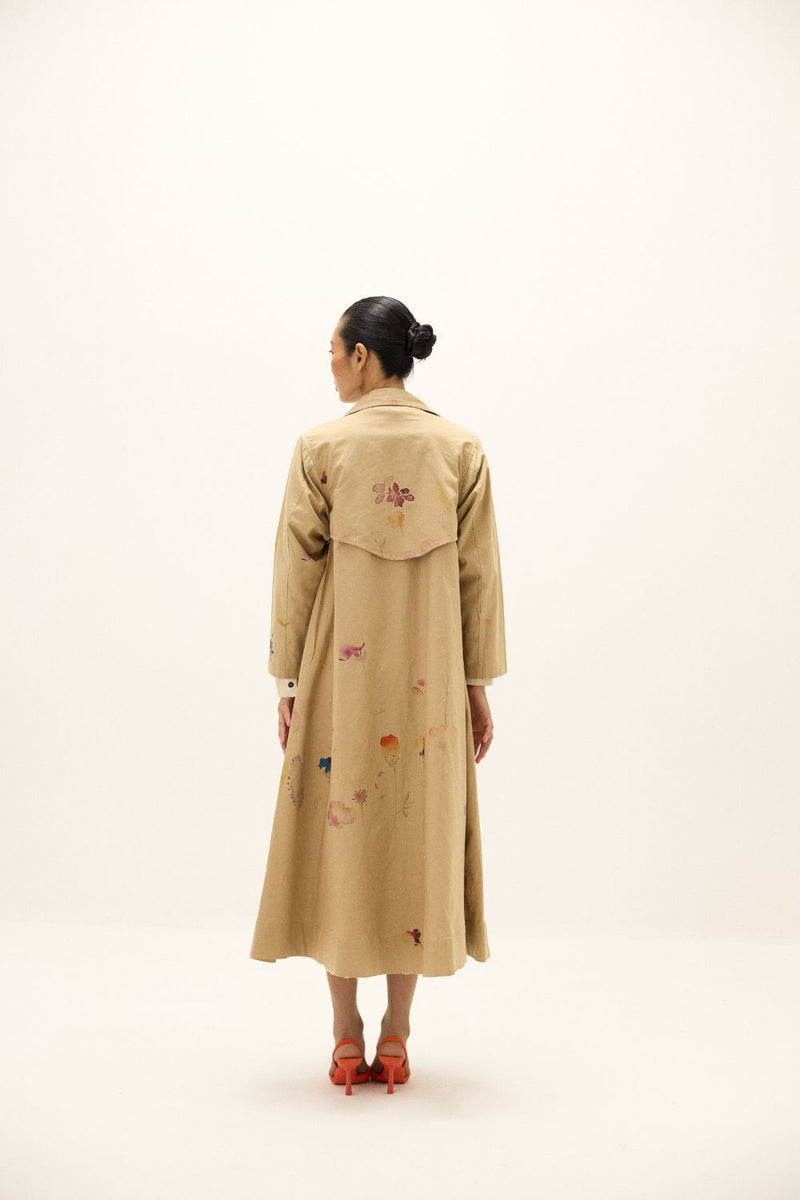 Ochre Light Coat oxford by Khara Kapas in beige for women Worldwide
