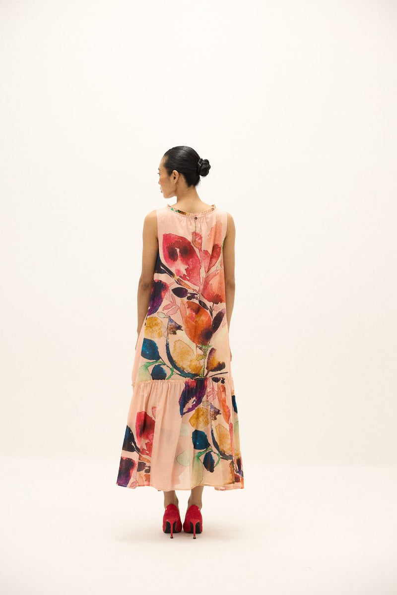 Tea Rose Dress mul by Khara Kapas in multi for women Worldwide