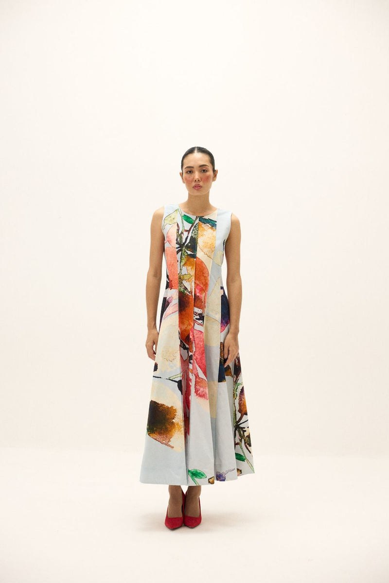 Valley Dress poplin by Khara Kapas in multi for women Worldwide
