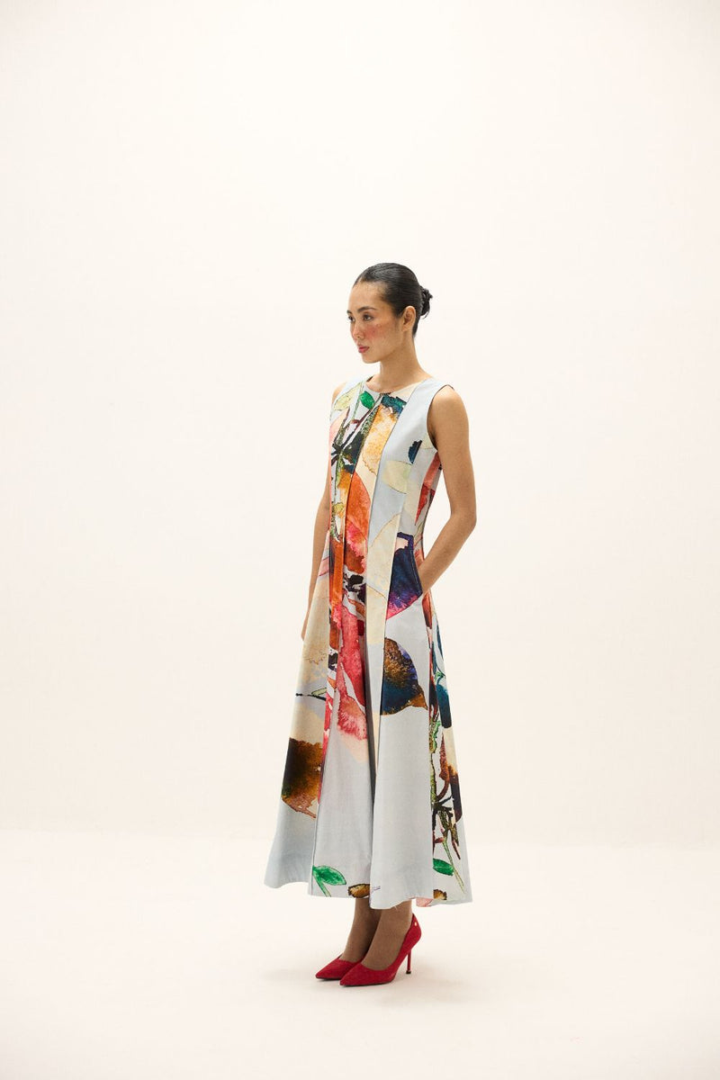 Valley Dress poplin by Khara Kapas in multi for women Worldwide
