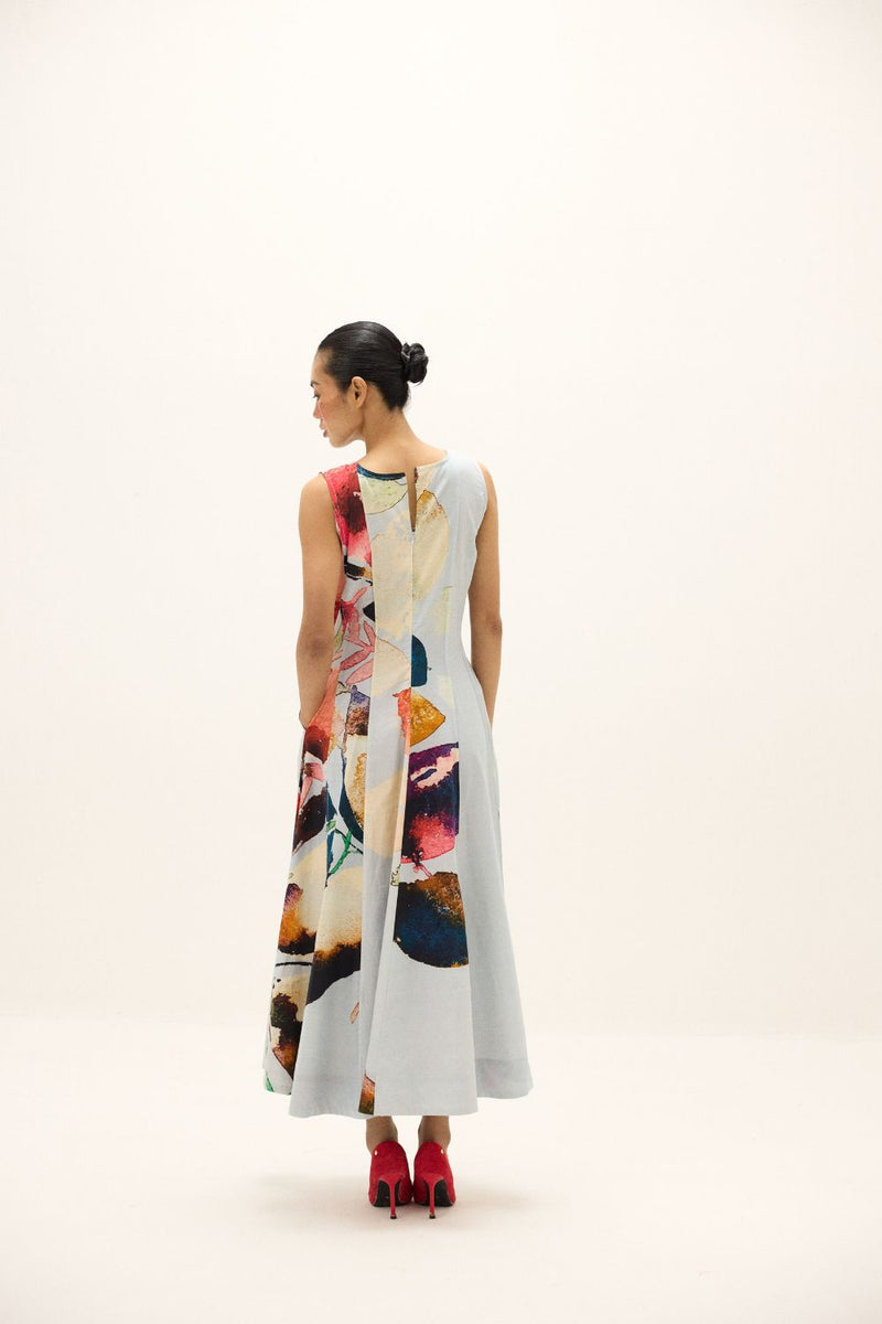 Valley Dress poplin by Khara Kapas in multi for women Worldwide
