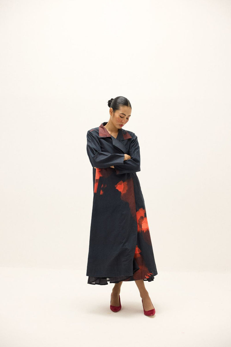 Rouge Trench Coat mul by Khara Kapas in multi for women Worldwide
