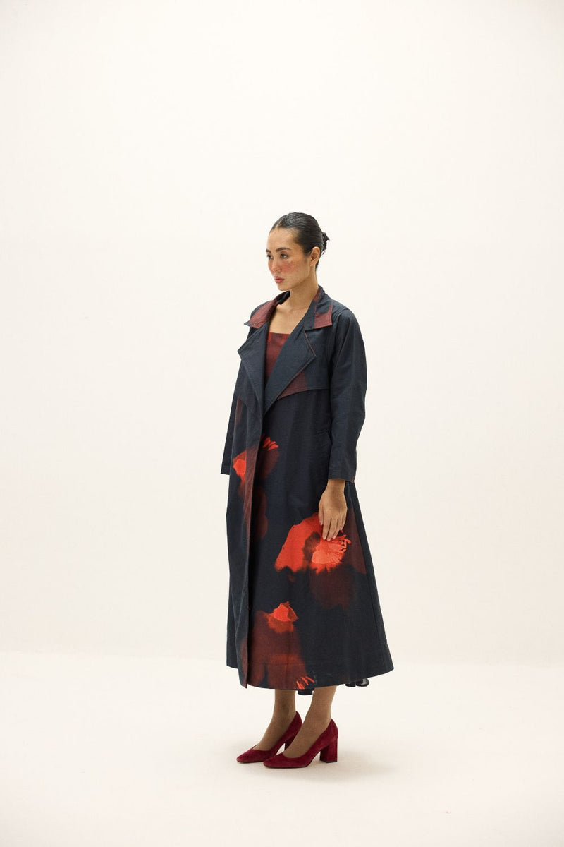 Rouge Trench Coat mul by Khara Kapas in multi for women Worldwide