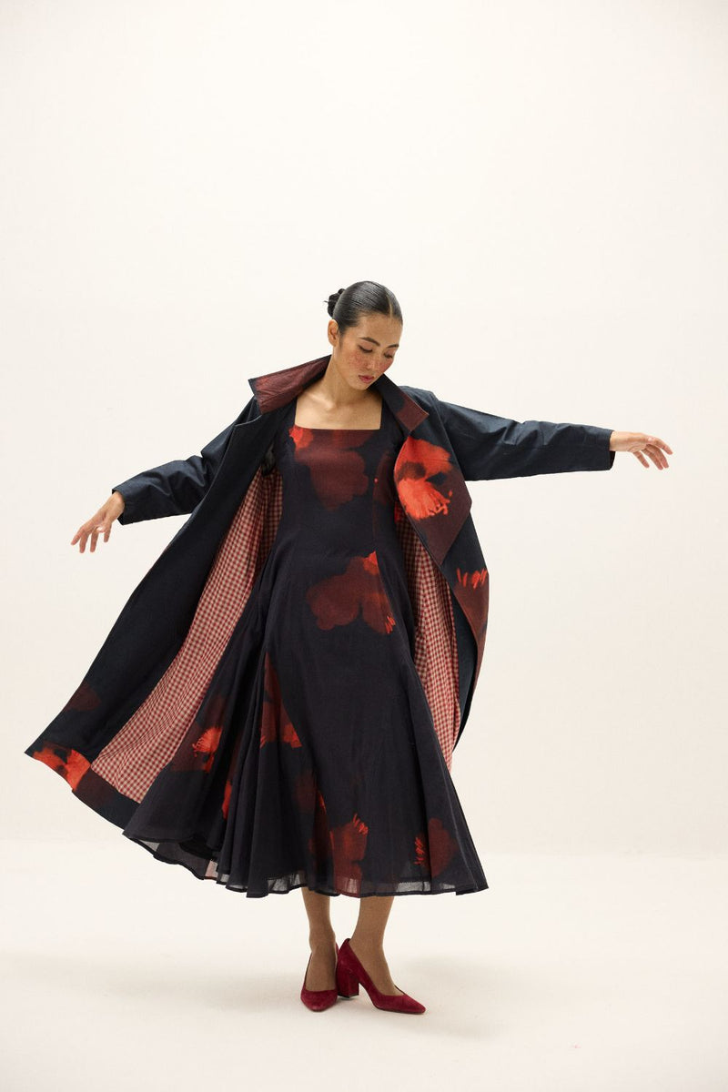 Rouge Trench Coat mul by Khara Kapas in multi for women Worldwide
