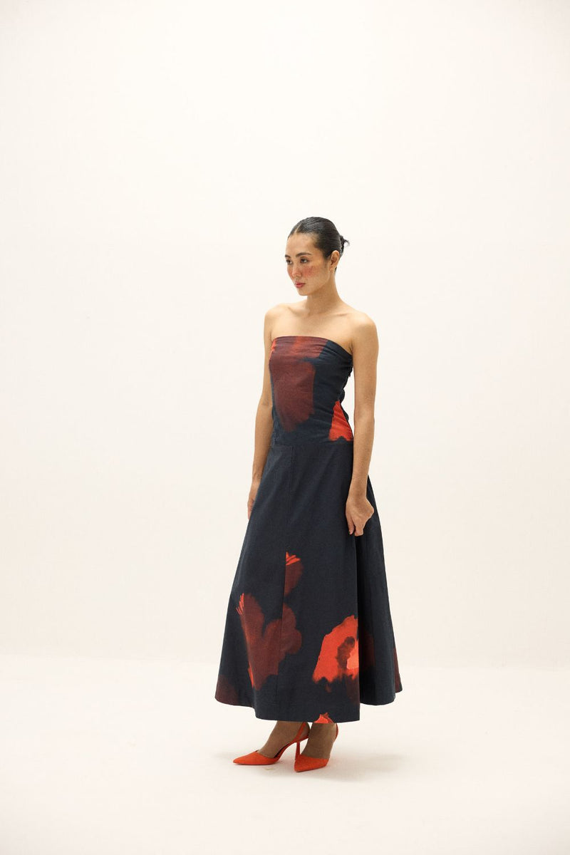 Nubra Dress mul by Khara Kapas in multi for women Worldwide