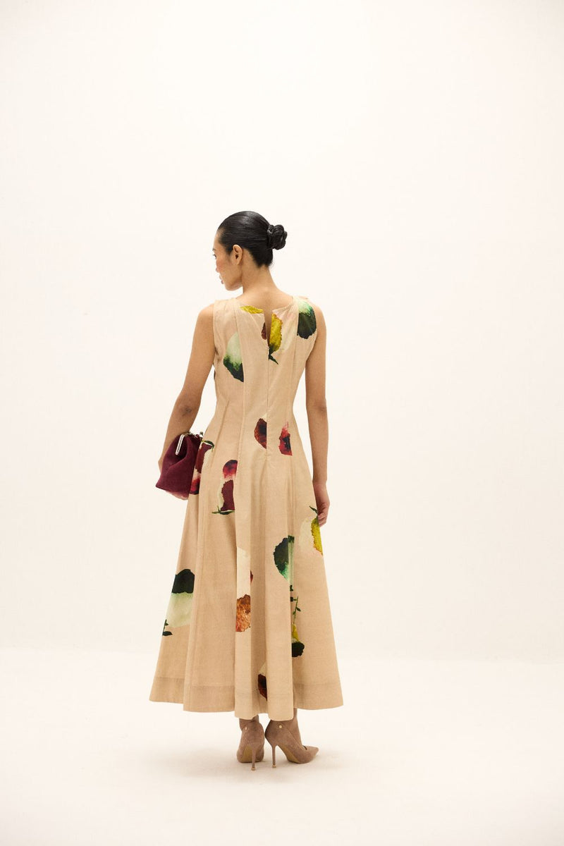Melba Dress poplin by Khara Kapas in peach for women Worldwide