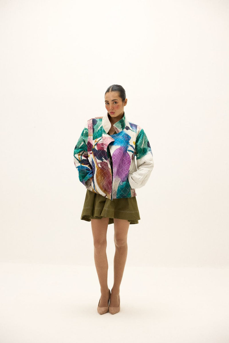 Pangong Jacket mul by Khara Kapas in multi for women Worldwide