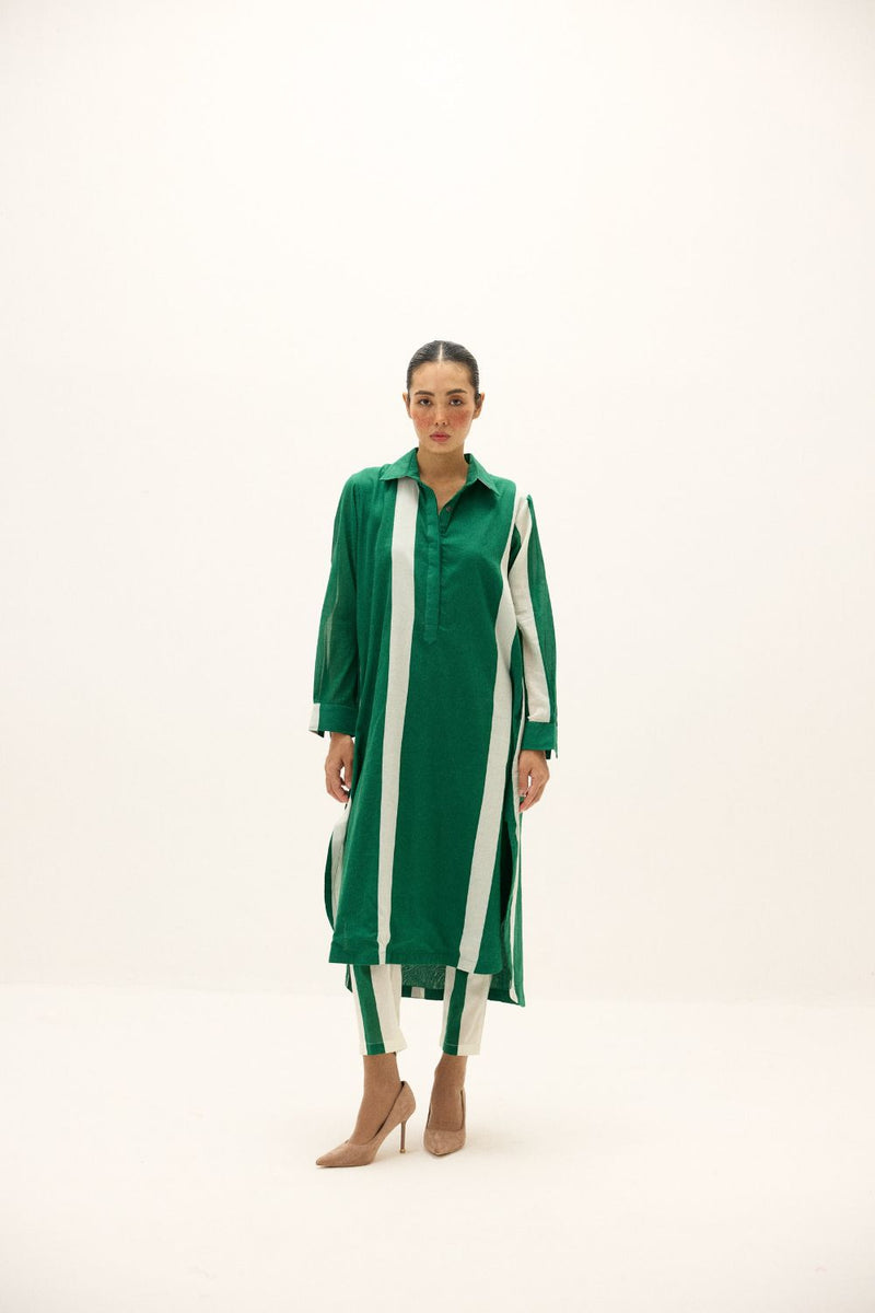 Stream Lines Co ord Set mul by Khara Kapas in multi for women Worldwide