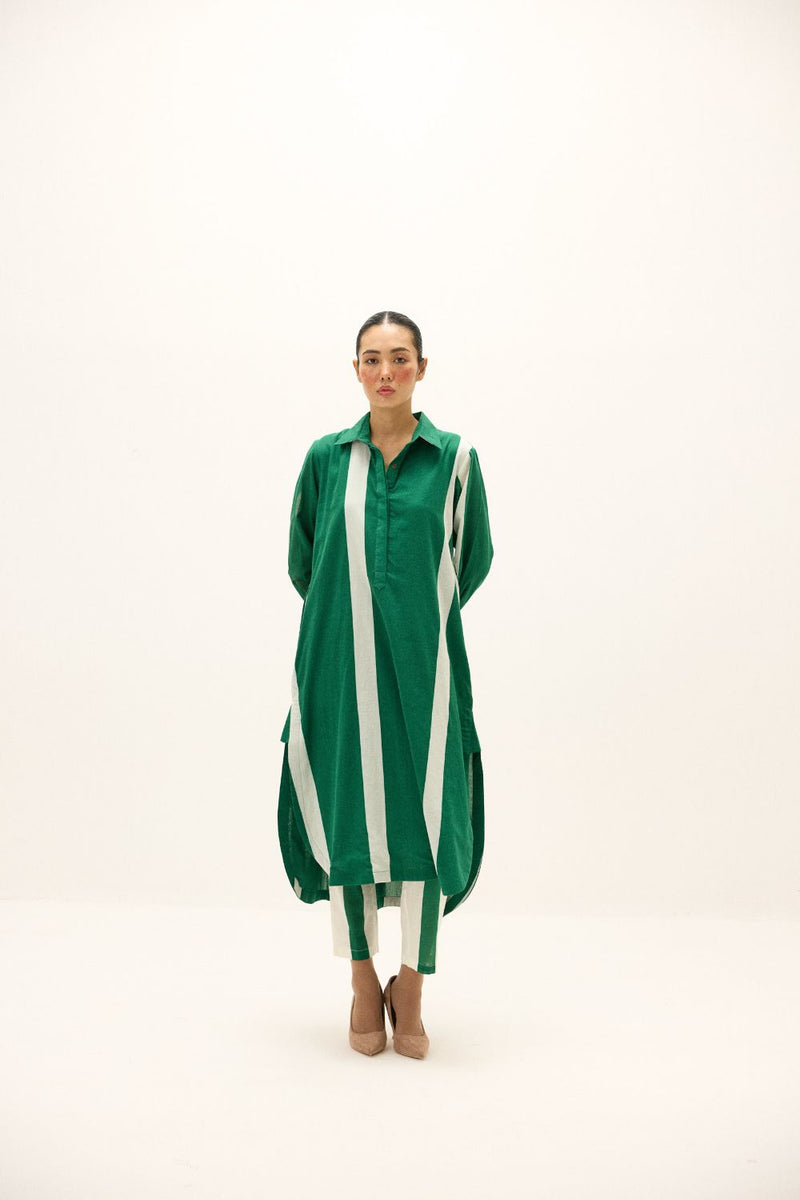 Stream Lines Co ord Set mul by Khara Kapas in multi for women Worldwide