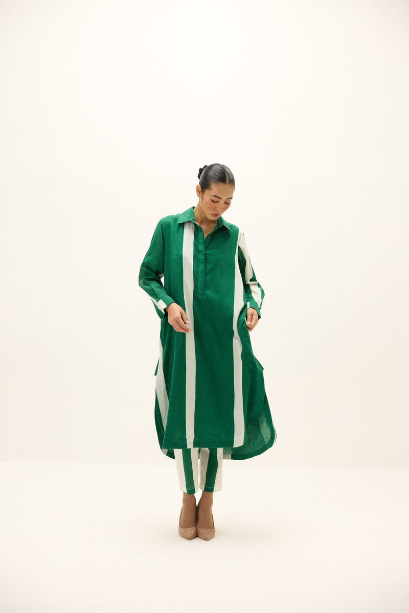 Stream Lines Co ord Set mul by Khara Kapas in multi for women Worldwide