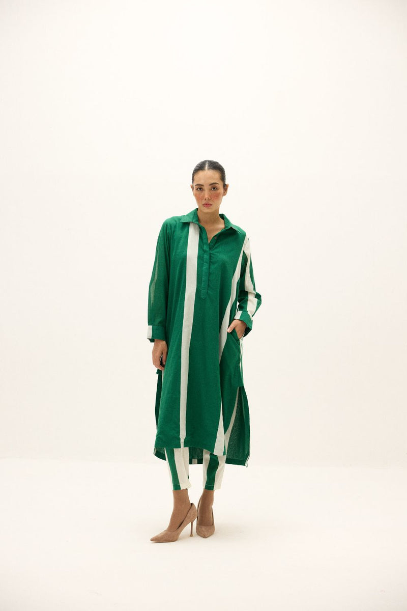 Stream Lines Co ord Set mul by Khara Kapas in multi for women Worldwide