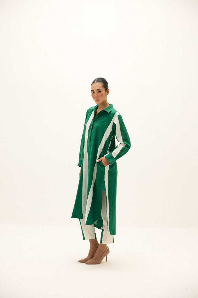 Stream Lines Co ord Set mul by Khara Kapas in multi for women Worldwide
