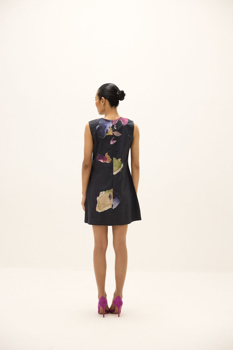 Lune Dress oxford by Khara Kapas in black for women Worldwide