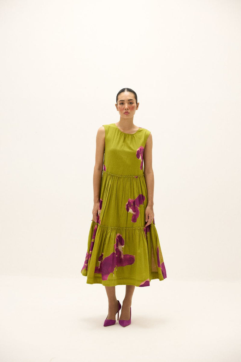 Florine Dress mul by Khara Kapas in multi for women Worldwide