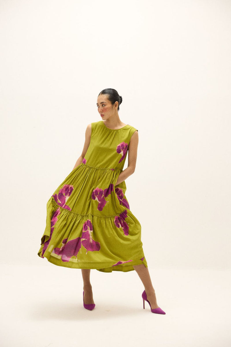 Florine Dress mul by Khara Kapas in multi for women Worldwide