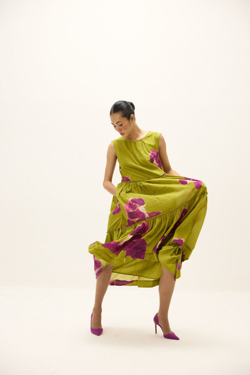 Florine Dress mul by Khara Kapas in multi for women Worldwide
