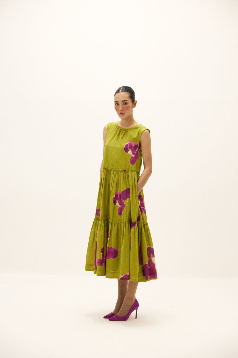 Florine Dress mul by Khara Kapas in multi for women Worldwide