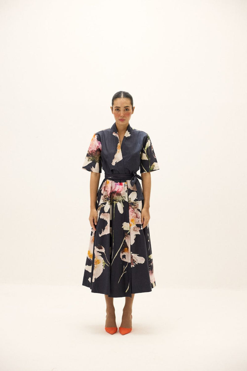 Kuro Wrap Dress poplin by Khara Kapas in multi for women Worldwide