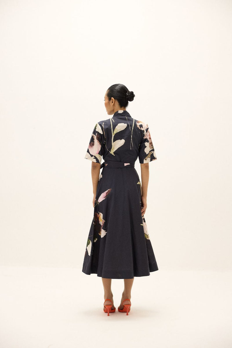 Kuro Wrap Dress poplin by Khara Kapas in multi for women Worldwide
