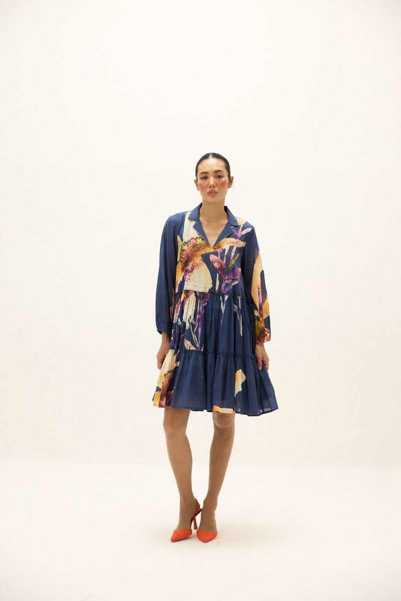 Serene Dress mul by Khara Kapas in multi for women Worldwide