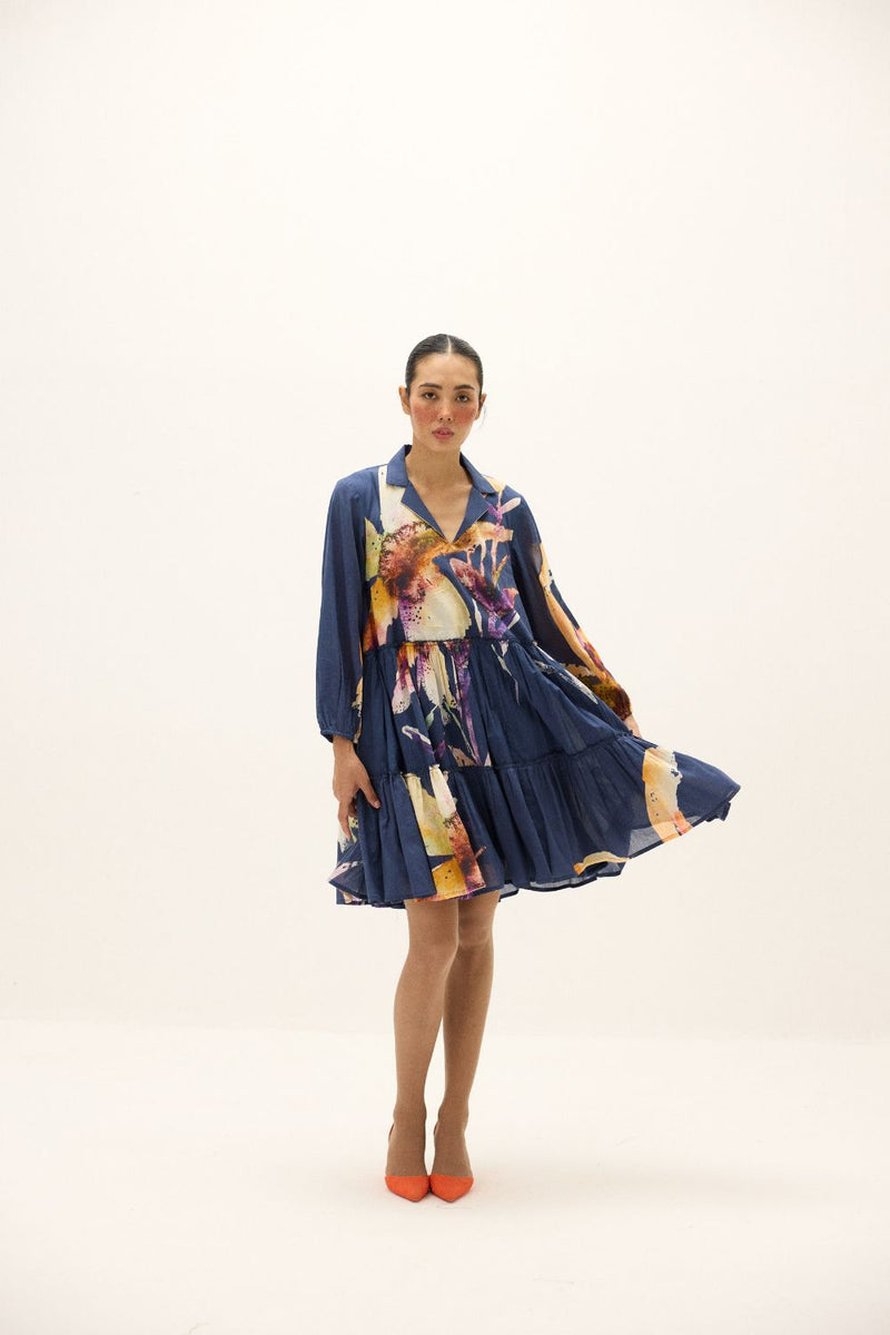 Serene Dress mul by Khara Kapas in multi for women Worldwide