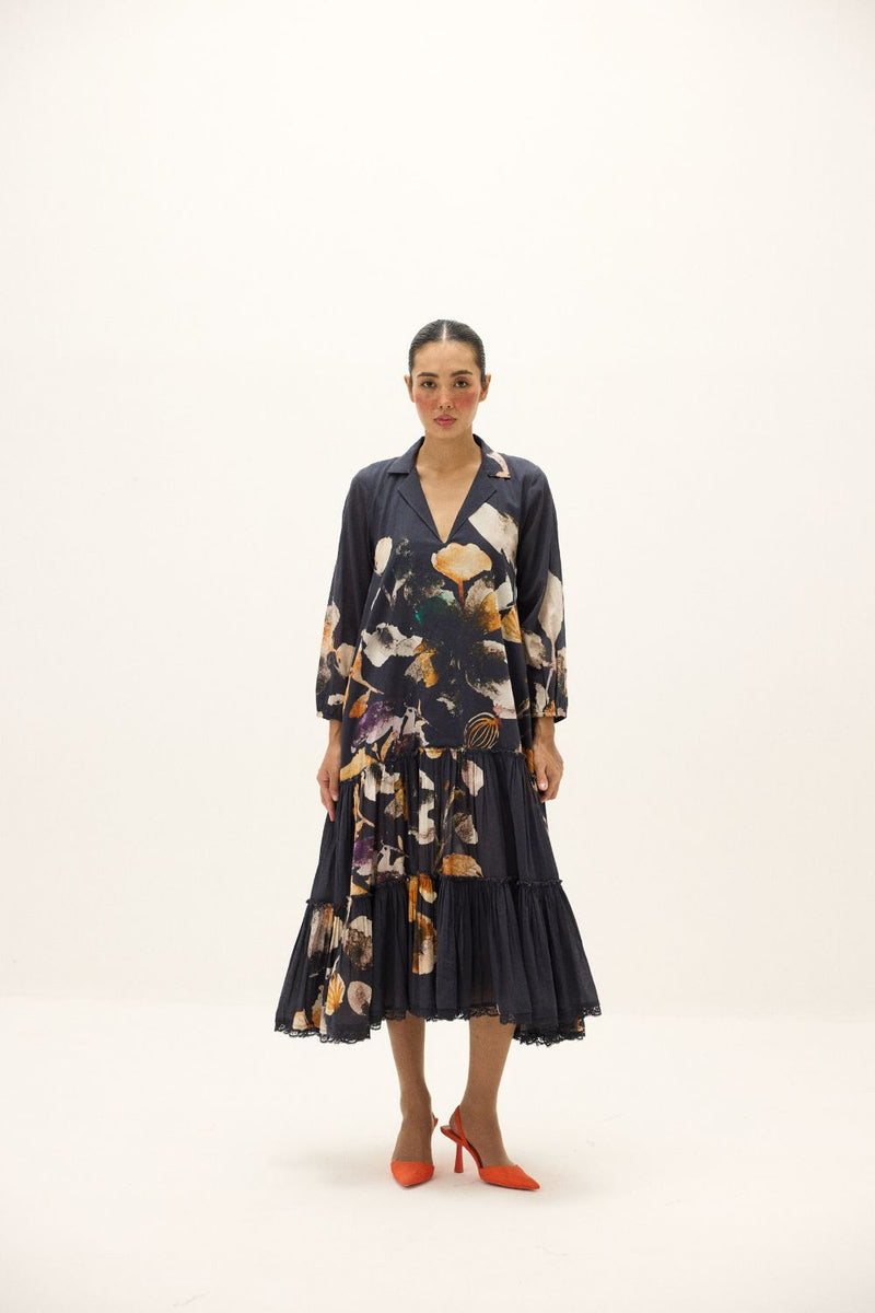 Maria Dress mul by Khara Kapas in black for women Worldwide