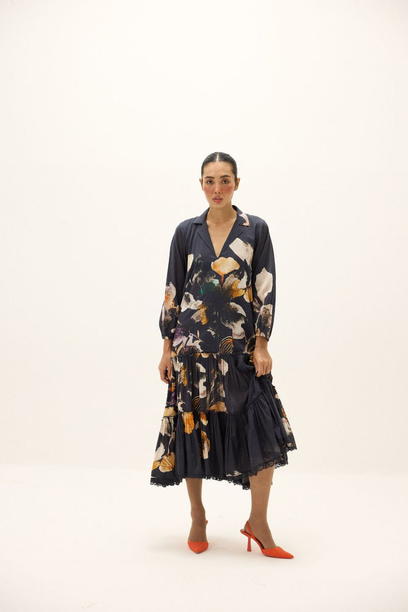 Maria Dress mul by Khara Kapas in black for women Worldwide
