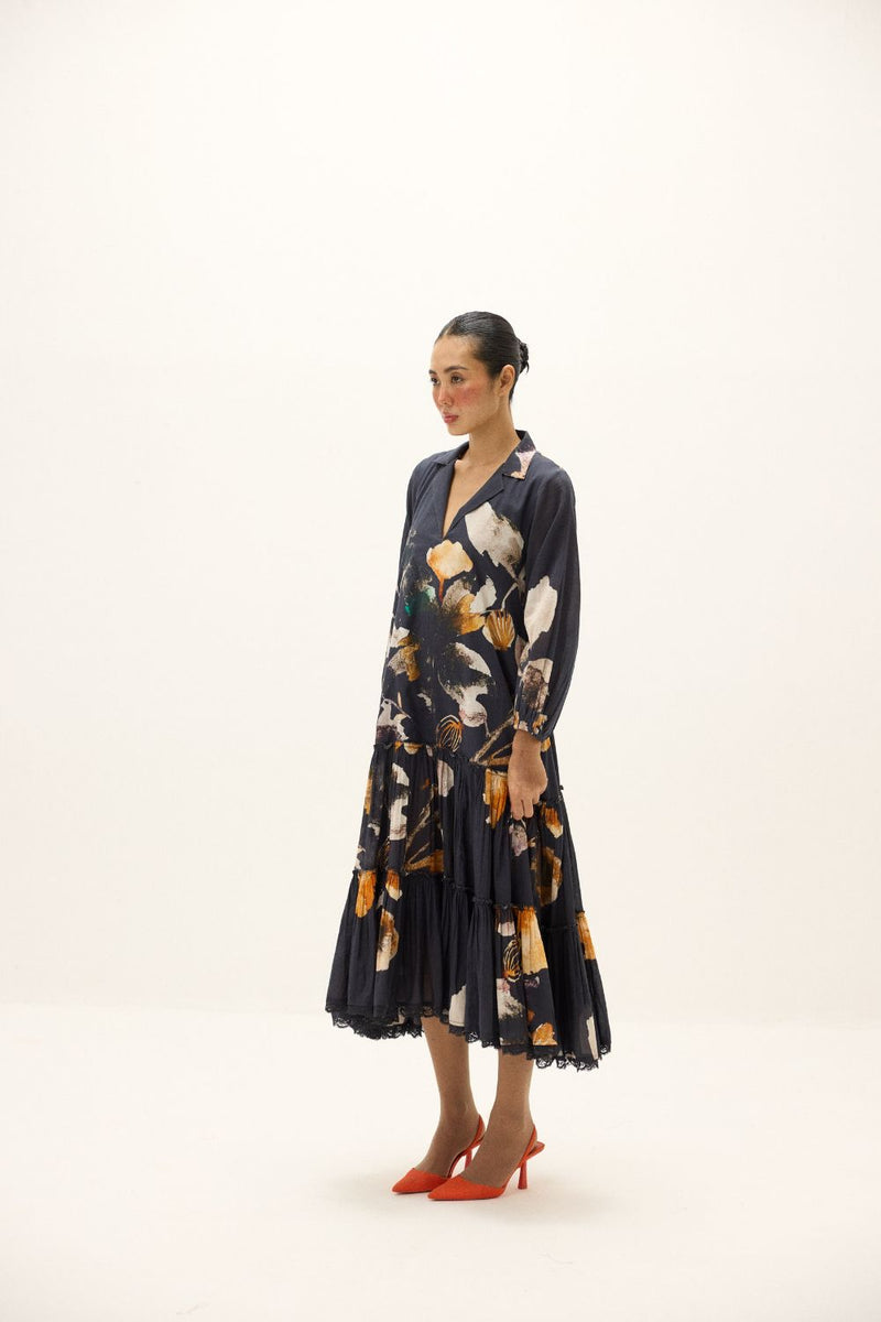 Maria Dress mul by Khara Kapas in black for women Worldwide