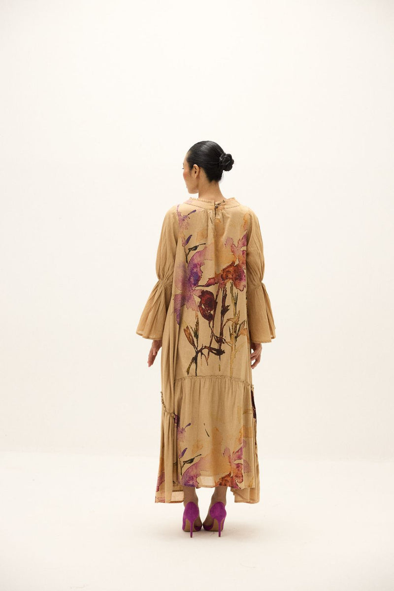 Fernway Dress mul by Khara Kapas in beige for women Worldwide