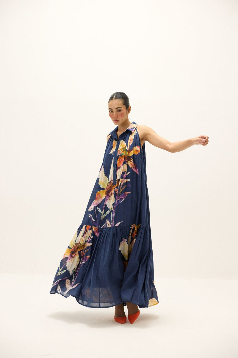 Dania Dress mul by Khara Kapas in multi for women Worldwide