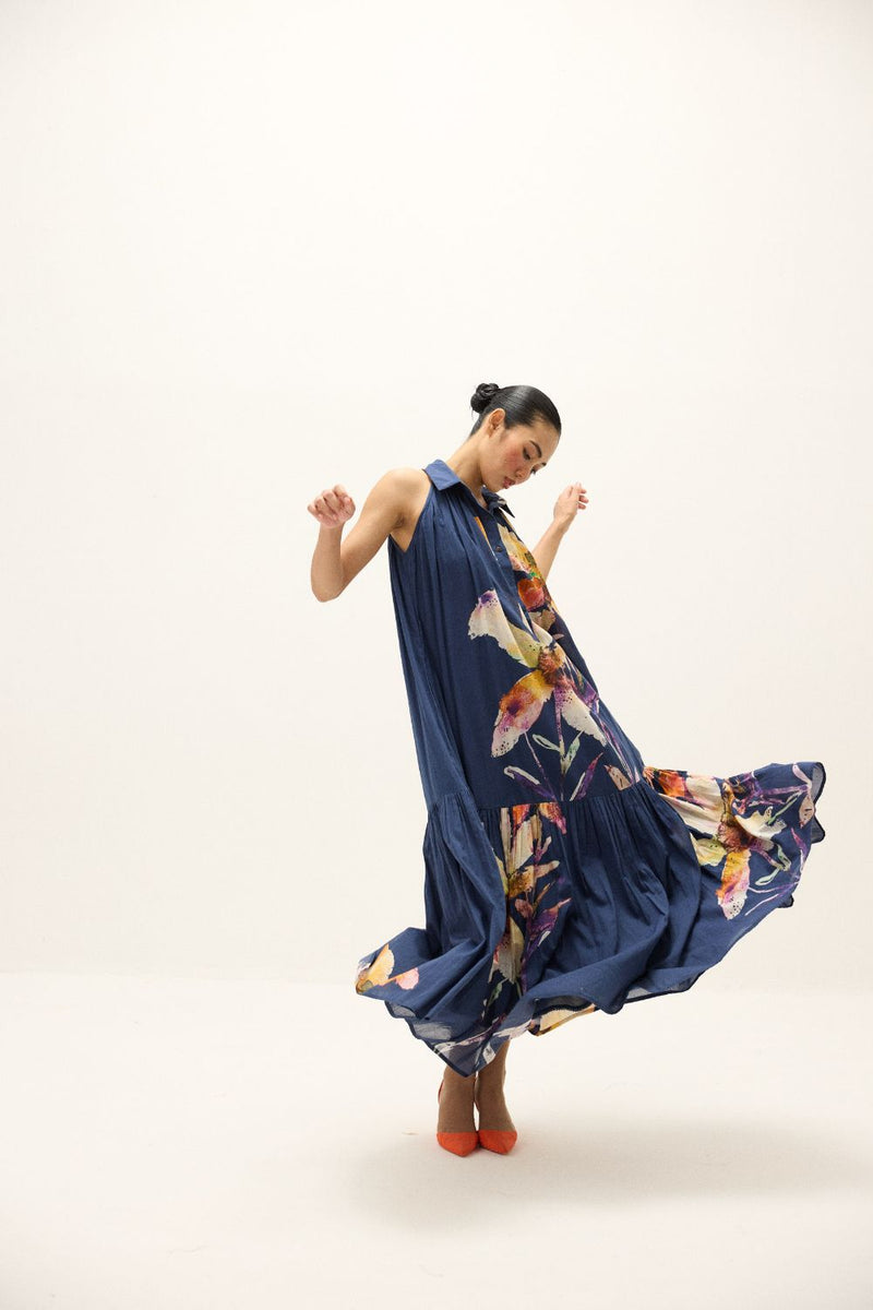 Dania Dress mul by Khara Kapas in multi for women Worldwide