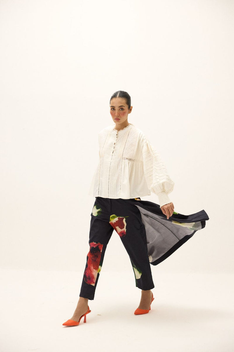 Oris Top poplin by Khara Kapas in white for women Worldwide