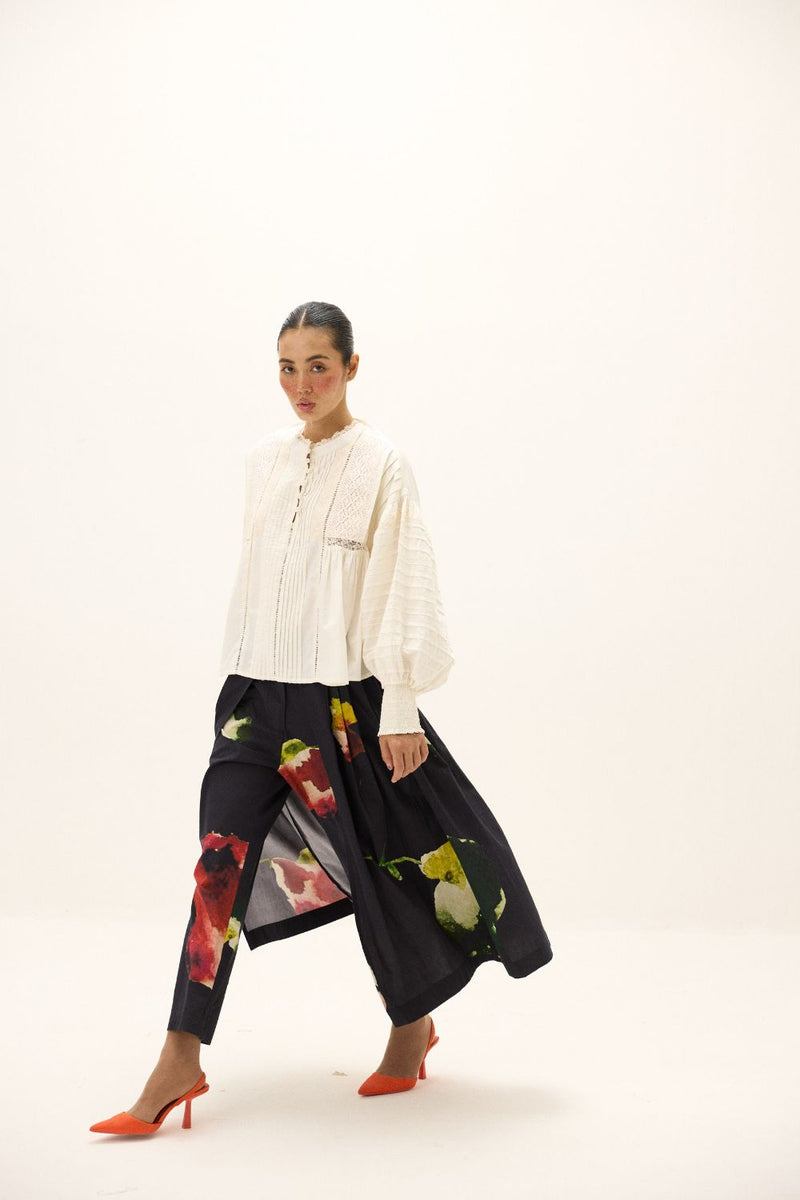 Noira Pant poplin by Khara Kapas in blue for women Worldwide