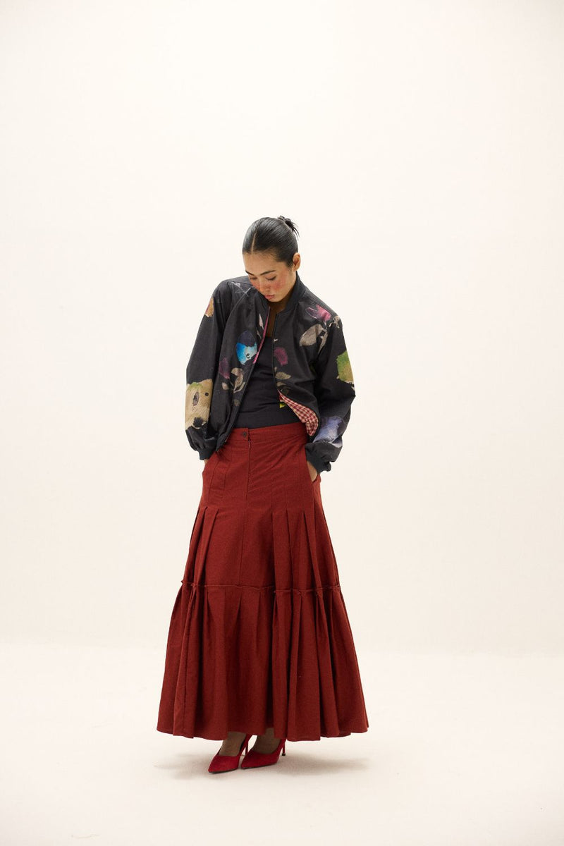 Irelune Bomber Jacket oxford by Khara Kapas in black for women Worldwide