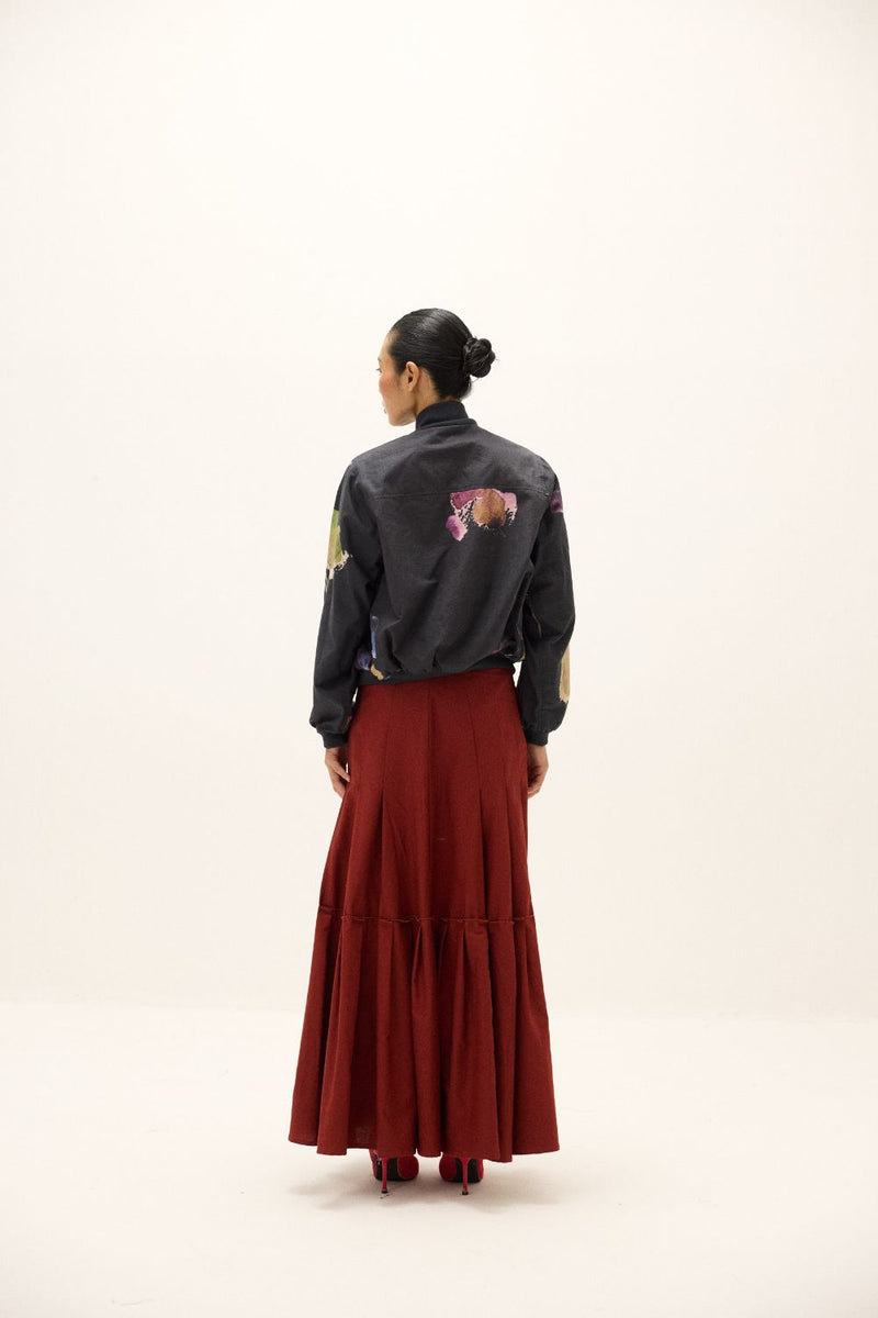 Irelune Bomber Jacket oxford by Khara Kapas in black for women Worldwide