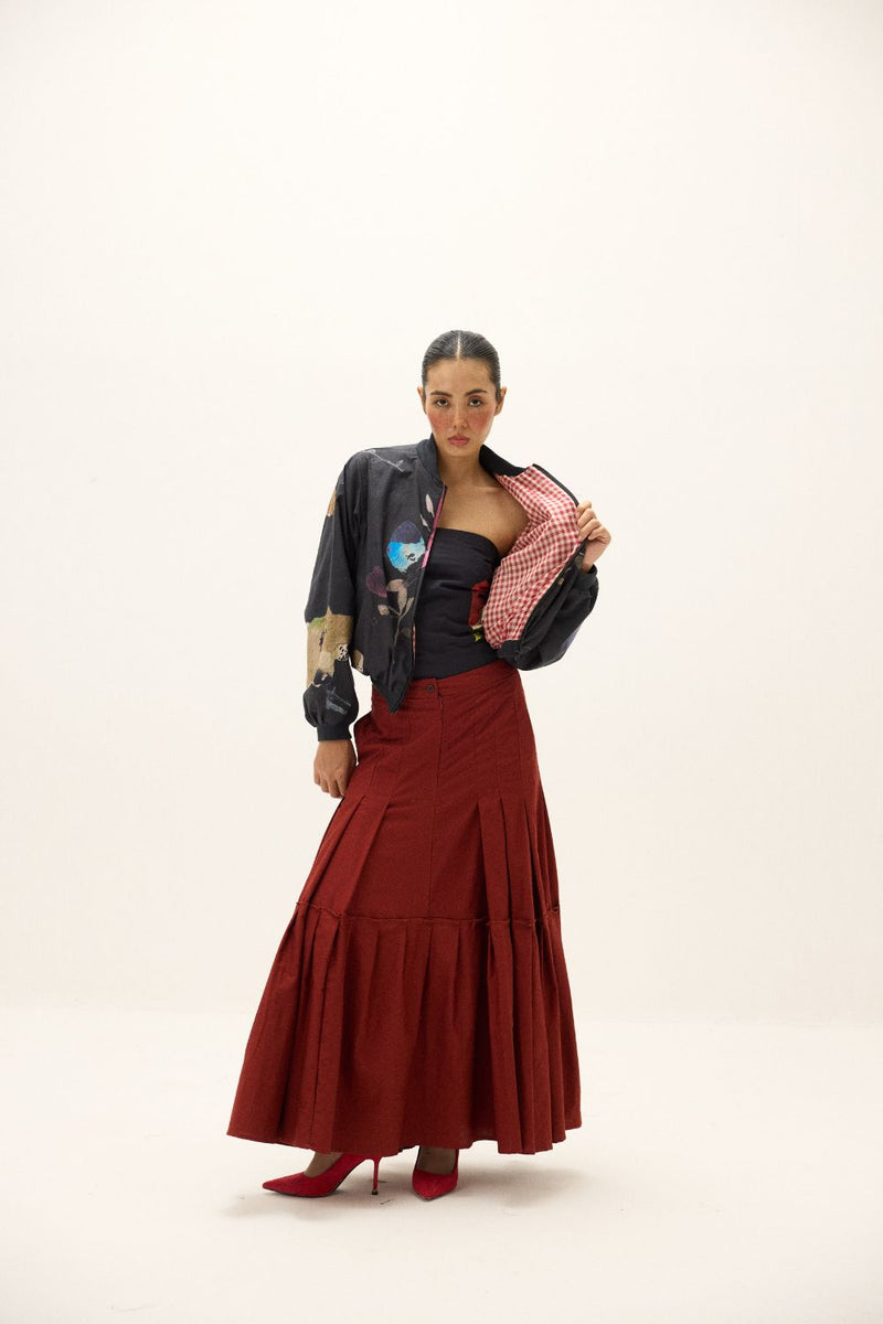 Irelune Bomber Jacket oxford by Khara Kapas in black for women Worldwide