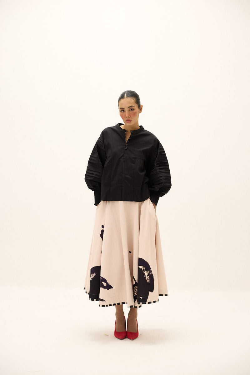 Alum Stone Skirt mul by Khara Kapas in multi for women Worldwide