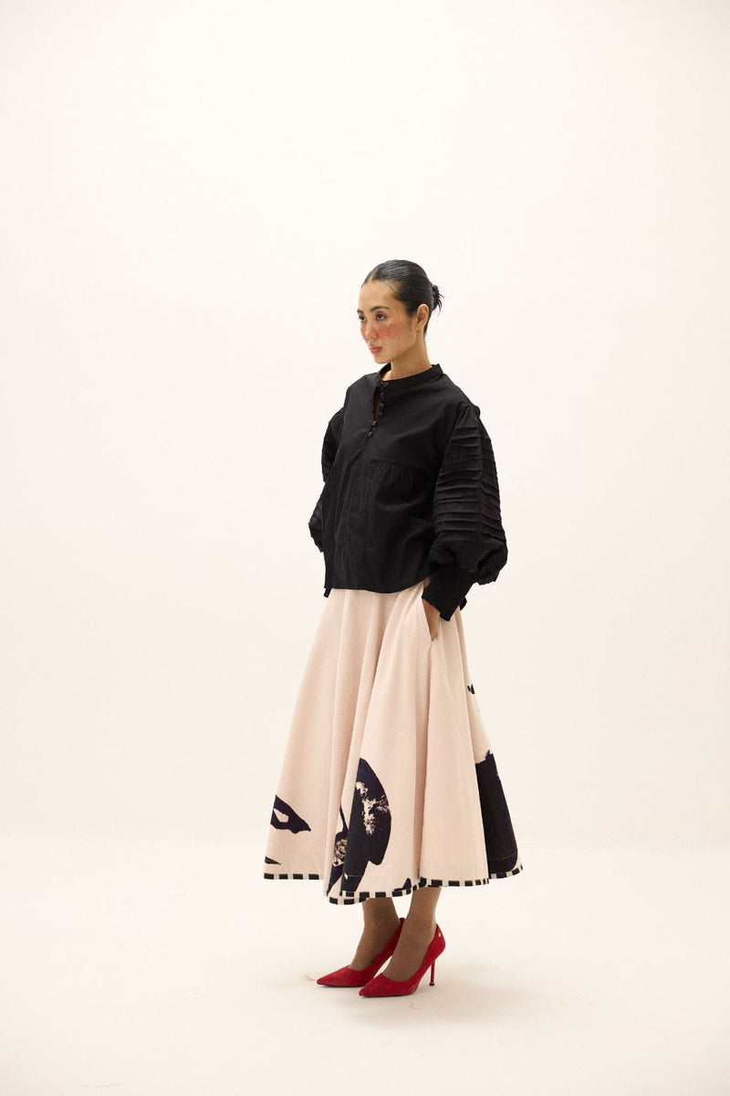 Alum Stone Skirt mul by Khara Kapas in multi for women Worldwide