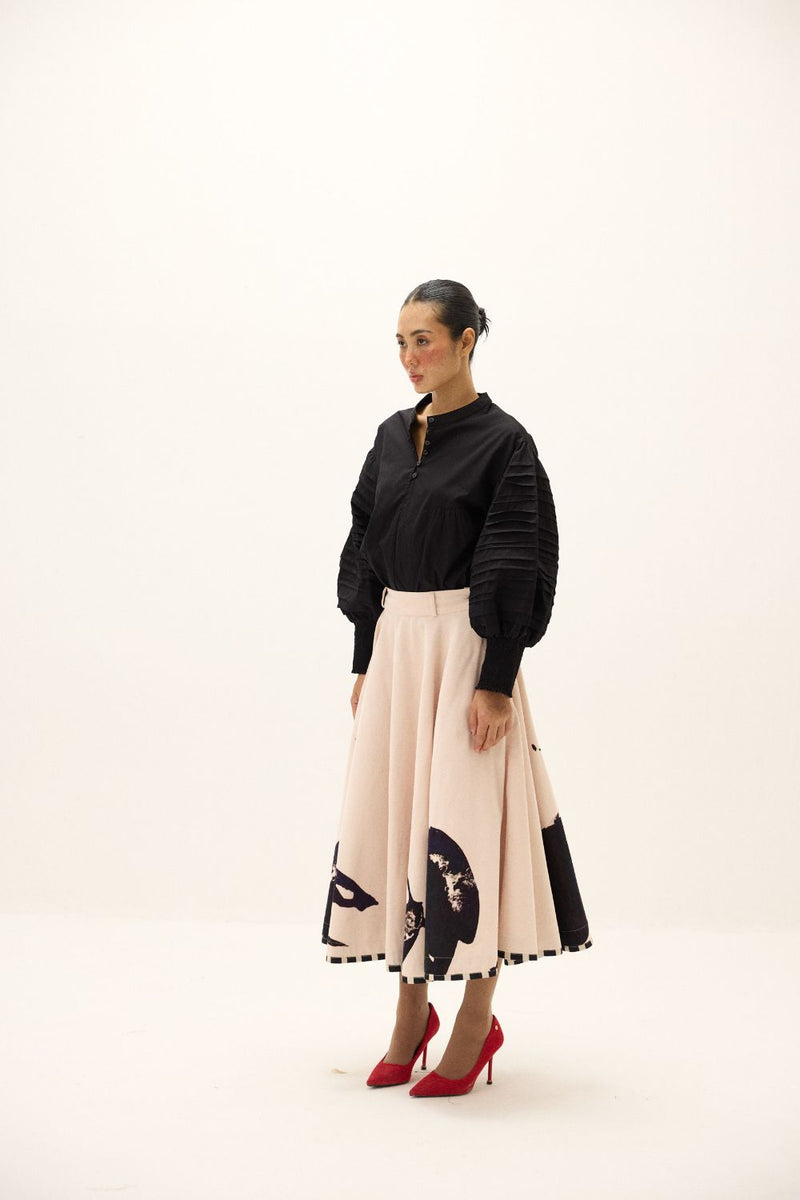 Alum Stone Skirt mul by Khara Kapas in multi for women Worldwide