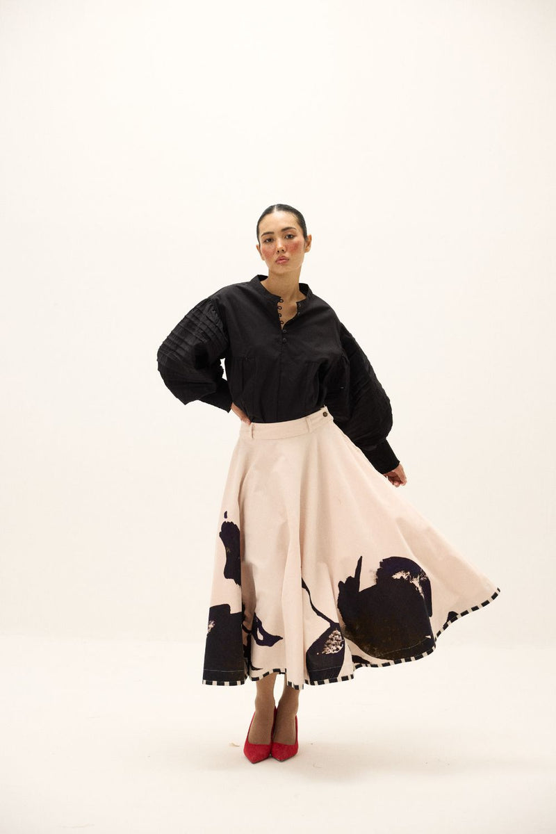 Alum Stone Skirt mul by Khara Kapas in multi for women Worldwide