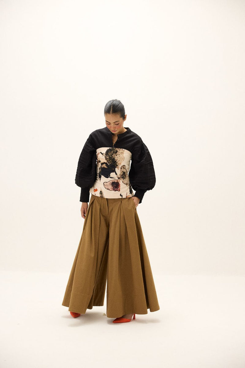 Russet Pants twill by Khara Kapas in brown for women Worldwide
