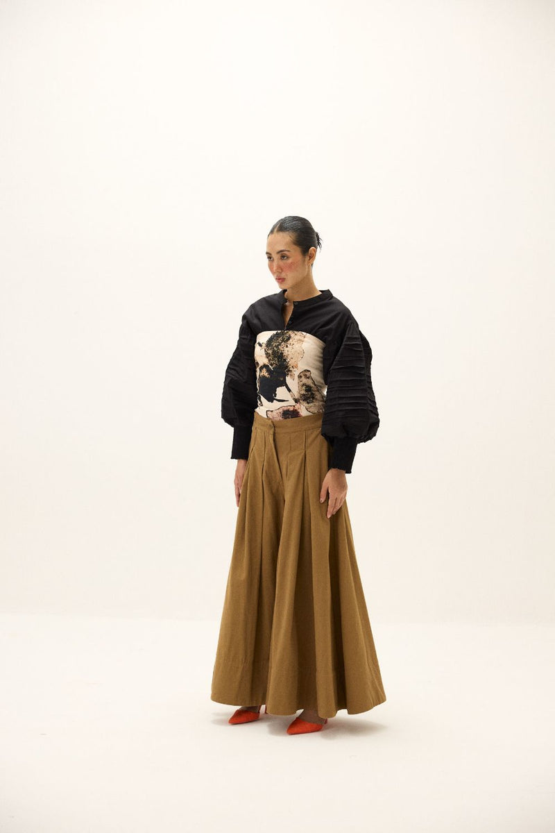 Russet Pants twill by Khara Kapas in brown for women Worldwide