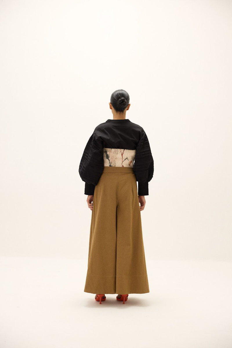 Russet Pants twill by Khara Kapas in brown for women Worldwide