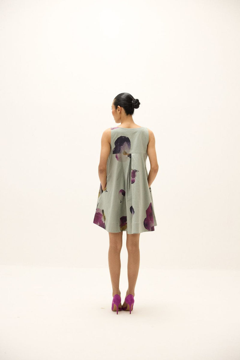 Petal Play Dress oxford by Khara Kapas in blue for women Worldwide