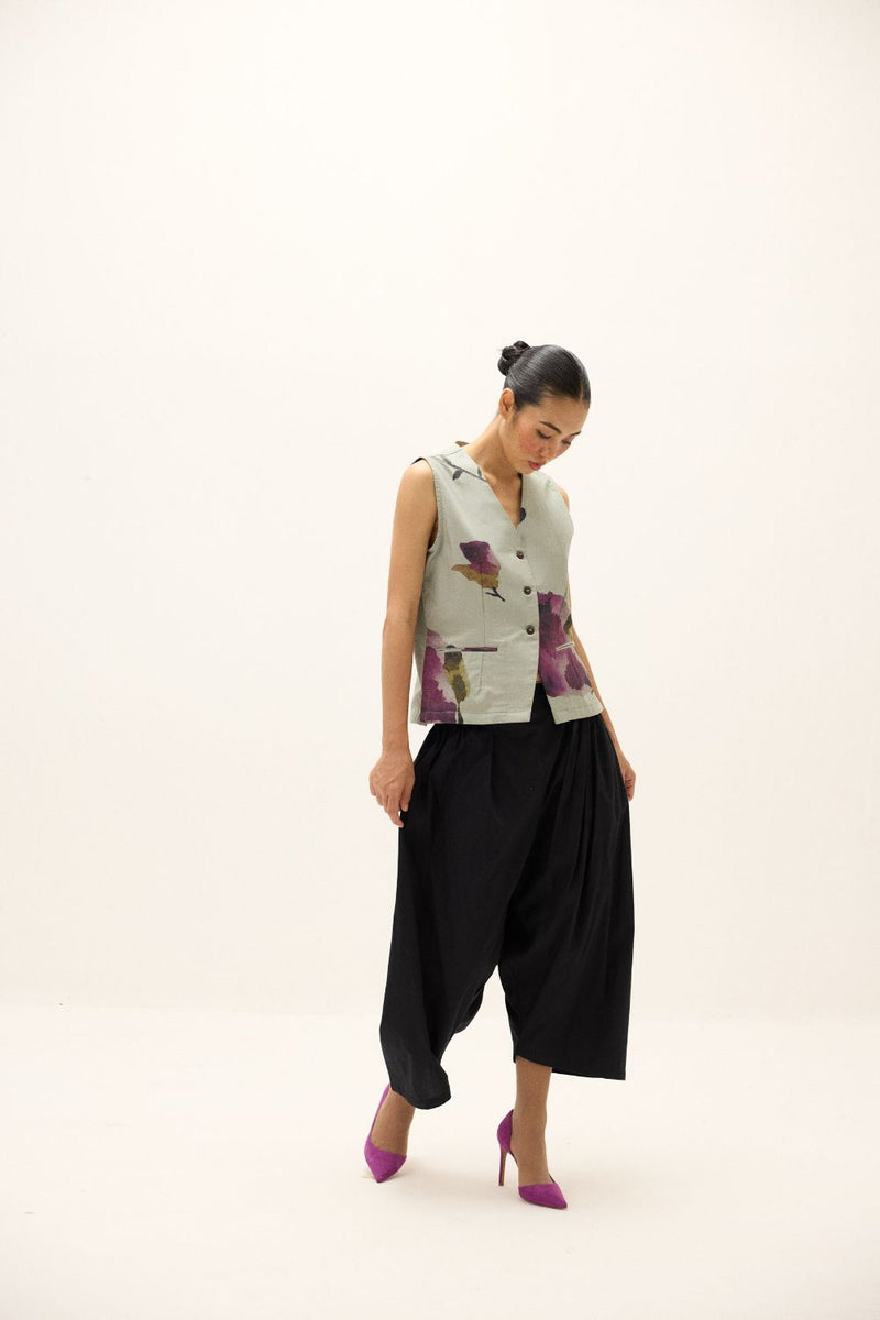 Echo Pants poplin by Khara Kapas in black for women Worldwide