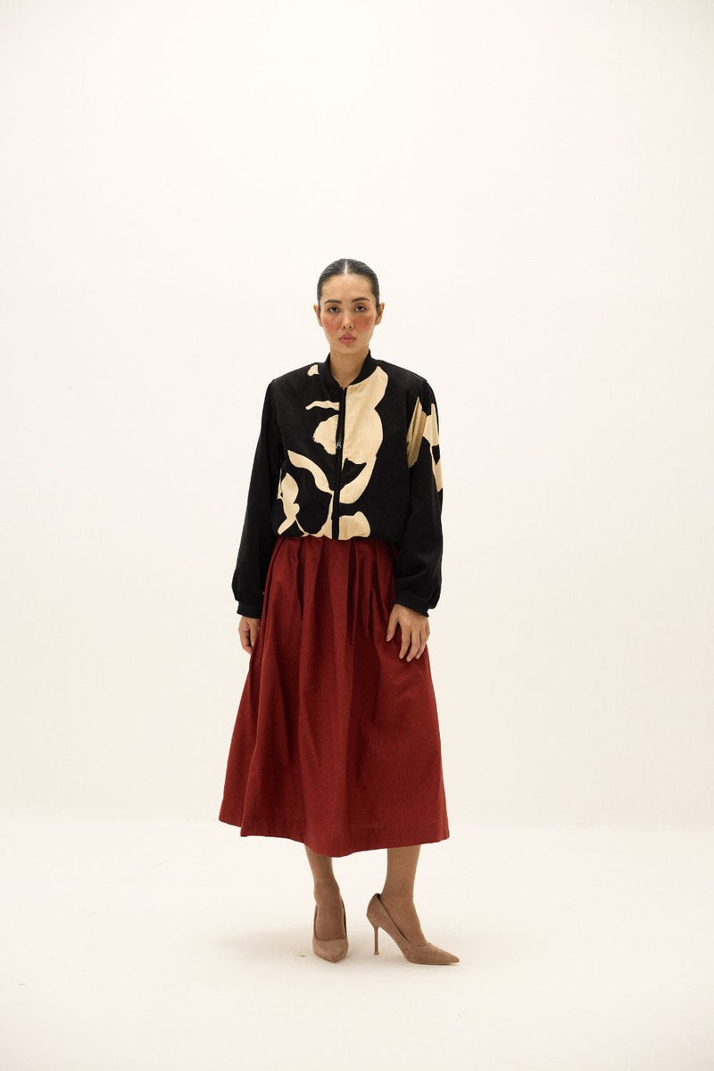 Rowan Skirt oxford by Khara Kapas in red for women Worldwide