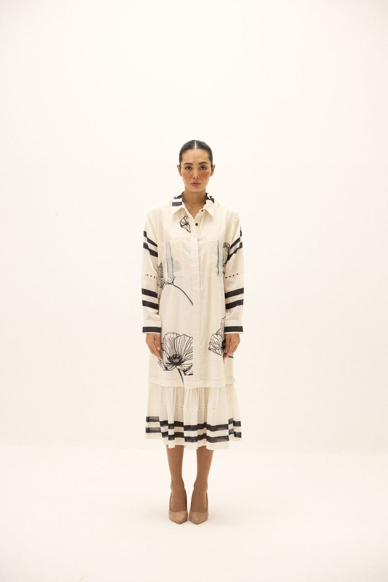 Frostline Dress mul by Khara Kapas in multi for women Worldwide