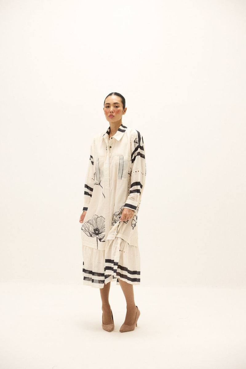 Frostline Dress mul by Khara Kapas in multi for women Worldwide